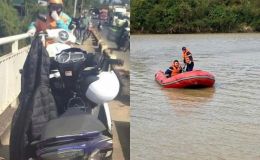 Phát hiện xe máy vô chủ trên cầu Sêrêpốk, lộ danh tính nam thanh niên nghi nhảy sông