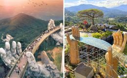 Chưa kịp đón khách, cây cầu ‘nhái’ Cầu Vàng ở Đà Nẵng đã khiến dư luận bùng nổ