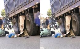 Thanh Hóa: Hai mẹ con va chạm xe tải, bé trai 7 tuổi lọt gầm không qua khỏi, hiện trường thương tâm