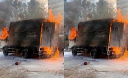 Gia Lai: Xe tải chở xăng dầu bốc cháy dữ dội ngay trong khuôn viên cây xăng