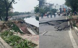 Hiện trường vụ sụt lún nghiêm trọng ven bờ kênh Tàu Hủ, TP.HCM: Tiết lộ tình trạng đáng lo ngại