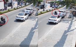 TP.HCM: Người đàn ông đầu trọc đi xe máy đập phá gương ô tô, camera bắt trọn hành vi khó chấp nhận