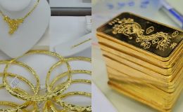 Giá vàng chốt phiên 28/1 biến động mạnh, thị trường ghi nhận tín hiệu lạ khi vàng trong nước liên tục áp sát đỉnh 