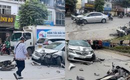 Bí ẩn danh tính tài xế ô tô lao sang làn ngược chiều rồi tông liên hoàn 6 xe ở Hà Nội, có biểu hiện đáng ngờ