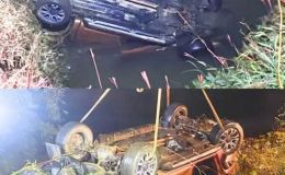 Xe bán tải lao xuống suối sâu, lật ngửa trong đêm ở Lào Cai: 2 người tử vong, 2 người bị thương