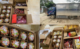 Thái Nguyên: Chặn đứng xe vận chuyển hàng nghìn bánh kẹo, đồ ăn vặt không rõ nguồn gốc