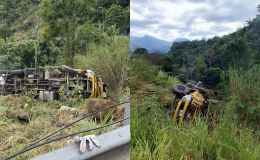 Khoảnh khắc xe tải lao xuống vực trên đèo Bảo Lộc khiến 2 người thương vong, hiện trường đau lòng