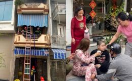 Hải Phòng: Nghẹt thở giải cứu người phụ nữ và trẻ em kẹt trong biển lửa sáng mùng 1 Tết