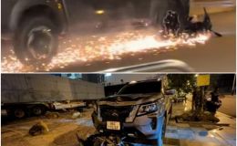 Vụ ô tô tông chết người vẫn tiếp tục chạy, kéo lê xe máy bốc lửa suốt gần 1 km gây xôn xao dư luận