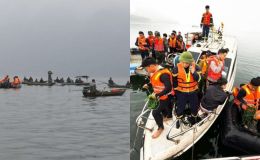 Hiện trường tìm kiếm nạn nhân mất tích vụ chìm tàu khách ở hồ Thác Bà, làm rõ nguyên nhân? 