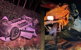 Camera ghi lại cảnh ô tô lộn 5 vòng trên cao tốc Long Thành – Dầu Giây, bé 4 tháng và cả nhà vẫn bình an