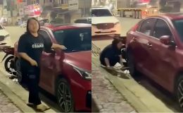 Cái kết cho người phụ nữ khóa bánh, dùng xe máy chặn ô tô vì mâu thuẫn đỗ xe ở Hải Phòng