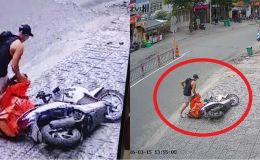 Công an thông tin nóng vụ nữ shipper bị nam thanh niên xô ngã xe máy, lao vào hành hung giữa đường