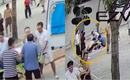 Bác sĩ bế con đi dạo thì gặp người đột quỵ, camera ghi lại giây phút ‘hóa người hùng’ gây xúc động