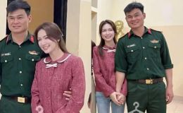Hoà Minzy tới đơn vị Đại uý Thăng Văn Cương ra mắt bạn bè, đồng nghiệp: Loạt chi tiết thấy rõ sự khác biệt 