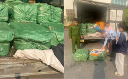 Hưng Yên: Chặn đứng xe tải, thu giữ hơn 1,3 tấn nầm lợn bốc mùi, không rõ nguồn gốc