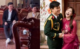 Khoảnh khắc Đại uý Thăng Văn Cương sang nhà thưa chuyện cưới Hoà Minzy, tiết lộ chi tiết liên quan tới ông nội 