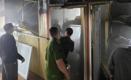 Hiện trường cháy nhà nghỉ tại Mèo Vạc, Tuyên Quang, tình hình 95 du khách lưu trú bên trong