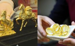 Giá vàng hôm nay (trưa 21/3) giảm: SJC, 9999 hạ giá, vàng thế giới về 4.490 USD, chênh lệch trong nước mở rộng