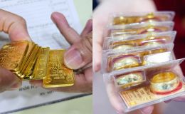 Giá vàng chốt phiên 22/3 chênh lệch giữa Việt Nam và thế giới, SJC giữ mức cao, khoảng cách tiếp tục giãn rộng