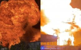 Hiện trường vụ cháy nhà kho ở TPHCM: Lửa cháy cuồn cuộn, liên tục phát nổ