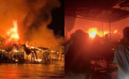 Hiện trường vụ cháy dãy nhà gần chợ Vàm Đầm, nhiều hộ thiệt hại tài sản, nguyên nhân đang được làm rõ