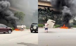 Cái kết cho người đàn ông đốt rác ở chân cầu Thăng Long – Hà Nội khiến khói đen bao trùm