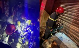 TP.HCM: Giải cứu nghẹt thở 2 người mắc kẹt trong căn nhà 6 tầng cháy dữ dội 