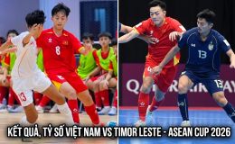Kết quả, tỷ số Futsal Việt Nam vs Timor Leste - ASEAN Cup hôm nay 7/4: ĐT Việt Nam 'bỏ xa' Thái Lan?