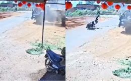 Đắk Lắk: Chú rể gặp tai nạn ngay trong ngày cưới, camera ghi lại nguồn cơn vì sợi dây căng giữa đường