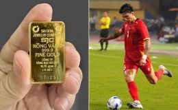 Giá vàng mới nhất 13/4: Vàng SJC giảm sâu; Giá trị của Đoàn Văn Hậu giảm gần 27 cây vàng