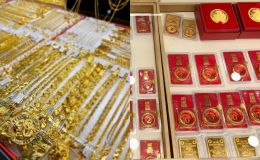 Giá vàng hôm nay (chiều 19/4): Vàng SJC, nhẫn 9999 đi ngang quanh mốc cao, giá thế giới dao động theo tín hiệu mới