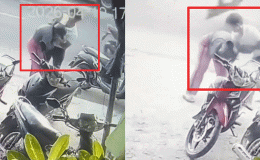 Camera cảnh người đàn ông bất ngờ áp sát xe, lao vào hành hung người phụ nữ không quen biết giữa phố