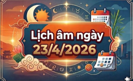 Xem lịch âm ngày 23/4/2026: Tra cứu ngày tốt xấu, giờ đẹp giúp mọi việc hanh thông và điều nên tránh