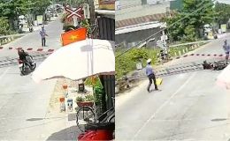 Trích xuất camera vụ nhân viên đường sắt đá người tông gãy rào chắn, thông tin bất ngờ về tài xế