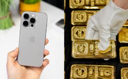 Giá vàng hôm nay tối 27/4: Vàng miếng, vàng nhẫn đứng yên ở mức thấp, iPhone 16 Pro Max rẻ xả kho