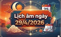 Xem lịch âm ngày 29/4: Tra cứu nhanh, chính xác giờ tốt xấu và các yếu tố phong thủy trong ngày