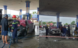 Công an thông tin mới nhất về vụ cháy ô tô ở cây xăng Đà Nẵng khiến 2 người tử vong, trong cốp xe chứa gì?