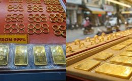 Giá vàng hôm nay (chốt phiên 3/5): Vàng SJC, nhẫn 9999 lao dốc cuối tuần, người mua tuần trước bán ra mất gần 6 triệu