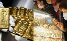 Giá vàng hôm nay 5/5 lao dốc trong đêm: Vàng SJC bỏ xa thế giới, người mua đối mặt bài toán lãi, lỗ