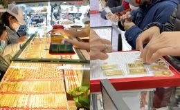 Giá vàng hôm nay (trưa 13/5): Vàng SJC, nhẫn 9999, vàng thế giới cùng lao dốc, chênh lệch nội - ngoại kéo giãn 