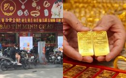Giá vàng hôm nay (chiều 13/5): Vàng SJC, nhẫn 9999 lùi khỏi đỉnh, dân xếp hàng ‘gom vàng’, chợ đen hạ giá sốc 