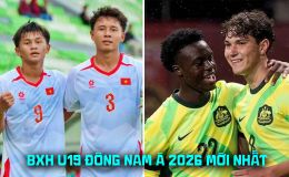 Bảng xếp hạng các đội nhì bảng U19 Đông Nam Á 2026 mới nhất: Australia đưa U19 Việt Nam vào bán kết