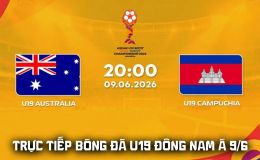 Link xem trực tiếp bóng đá U19 Australia vs U19 Campuchia 9/6: U19 Việt Nam vào bán kết U19 ĐNÁ?