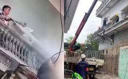 Diễn biến mới vụ xịt nước vào thợ xây ở Hà Nội: Bắt đầu tháo dỡ nhiều hạng mục, bị xử lý ra sao? 