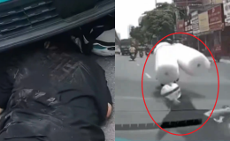 Clip xe chở hàng cồng kềnh gây tai nạn liên hoàn trên đường Nguyễn Trãi, Hà Nội: 1 người bất tỉnh
