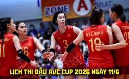 Lịch thi đấu AVC Cup 2026 mới nhất 11/6: Tuyển bóng chuyền nữ Việt Nam thắng dễ đại diện Tây Á?