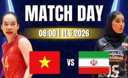 TRỰC TIẾP bóng chuyền Việt Nam vs Iran hôm nay 11/6 - Link xem trực tiếp bóng chuyền nữ AVC Cup 2026 mới nhất