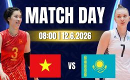 TRỰC TIẾP bóng chuyền nữ Việt Nam vs Kazakhstan hôm nay 12/6 - Link xem trực tiếp bóng chuyền AVC Cup 2026 mới nhất