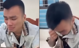 Long 9 Ngón bật khóc sau khi bị bắt, clip hé lộ thái độ bất ngờ của ‘giang hồ mạng’ tại cơ quan công an